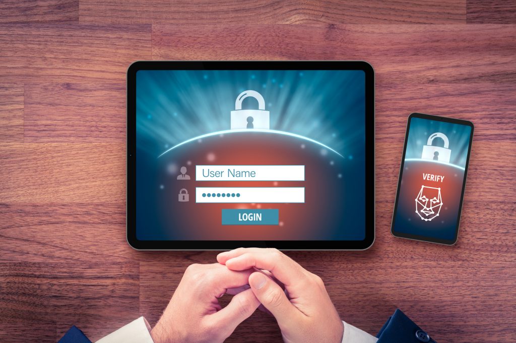 Tablet en smartphone om toegang te krijgen tot je account
